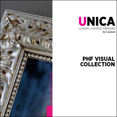 PHF Unica backlit panels with handmade wood and leather frames catalogue 2017 PHF Unica backlit panels with handmade wood and leather frames catalogue 2017