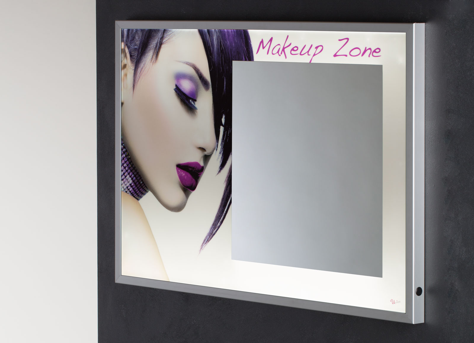 MPH backlit LED panel with integrated mirror MPH backlit LED panel with integrated mirror