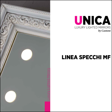 LineaMF specchi da parete illuminati con cornice personalizzata d’artigianato italiano LineaMF specchi da parete illuminati con cornice personalizzata d'artigianato italiano