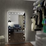 Full height lighted mirror