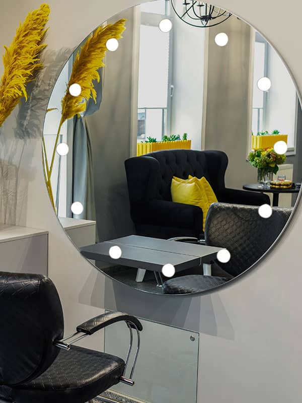 Salon Mirror Stations Decor Ideas For, Mirror Size For Hair Salon