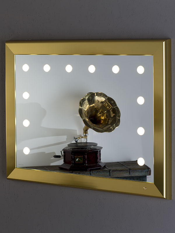 specchio cornice oro moderno