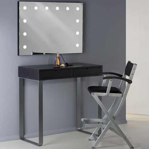 Black mirrored dressing table model CT-BLACK