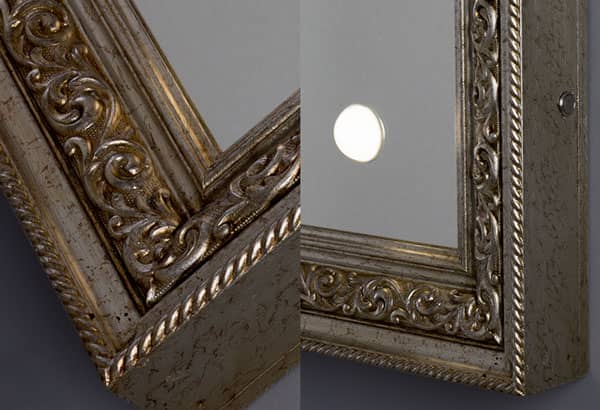 Wood frame mirror details